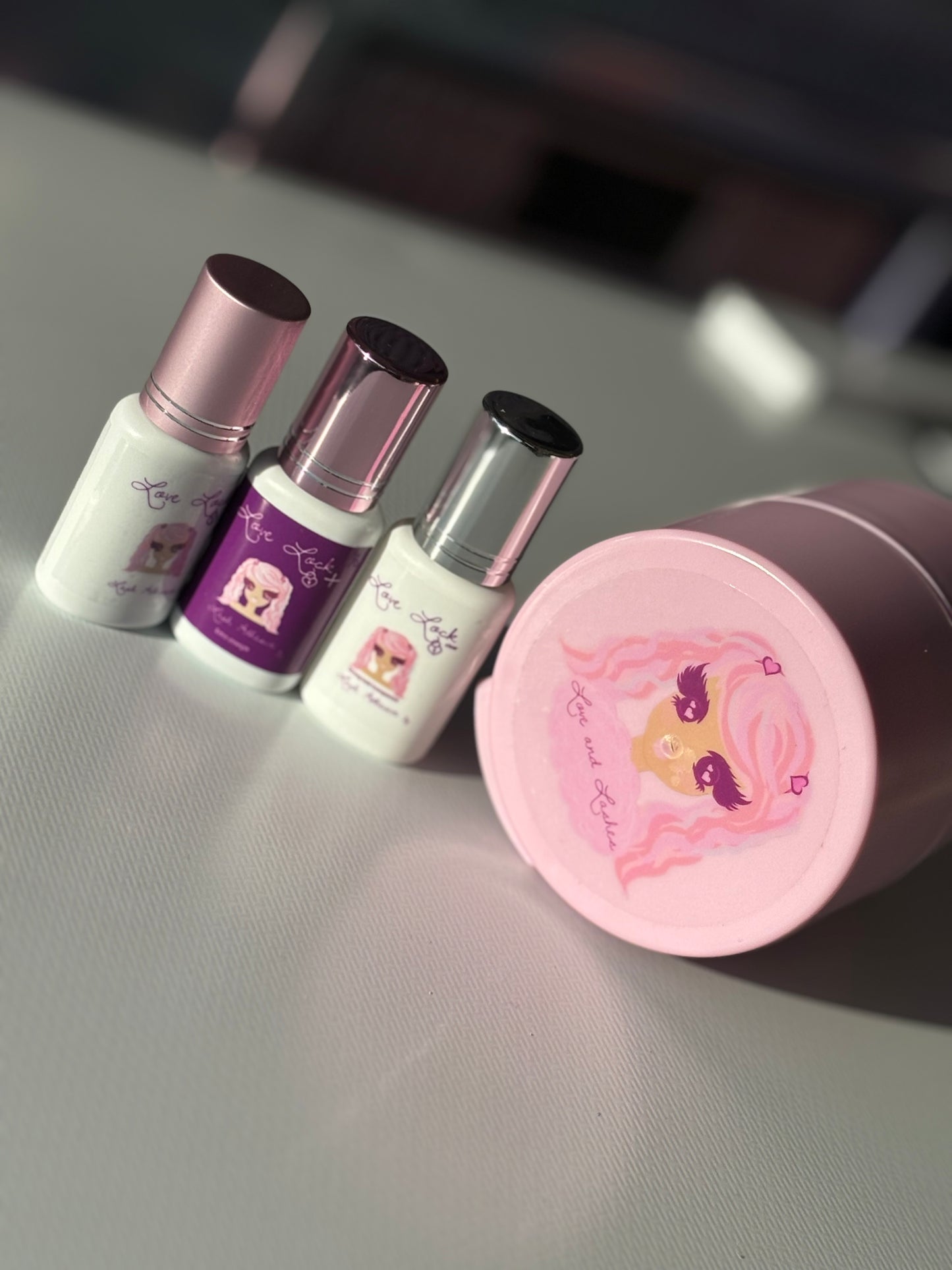 Adhesive storage container vacuum sealed