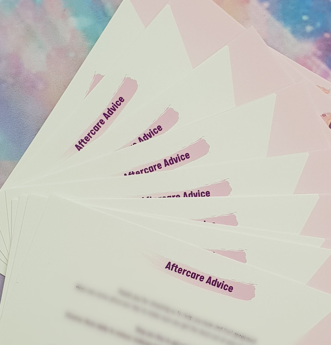 Eyelash Extension Aftercare Cards