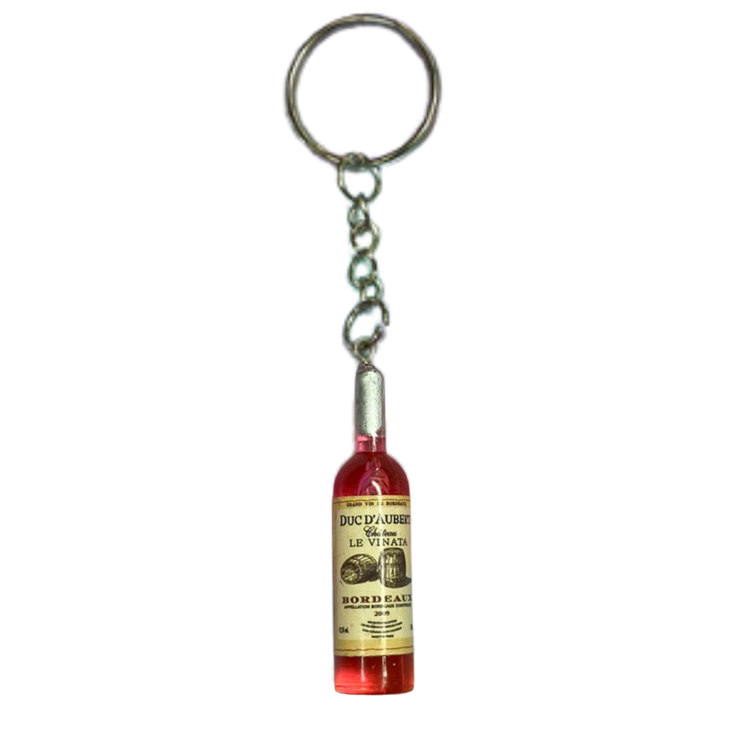 Wine bottle Keychain/ Bag Charm