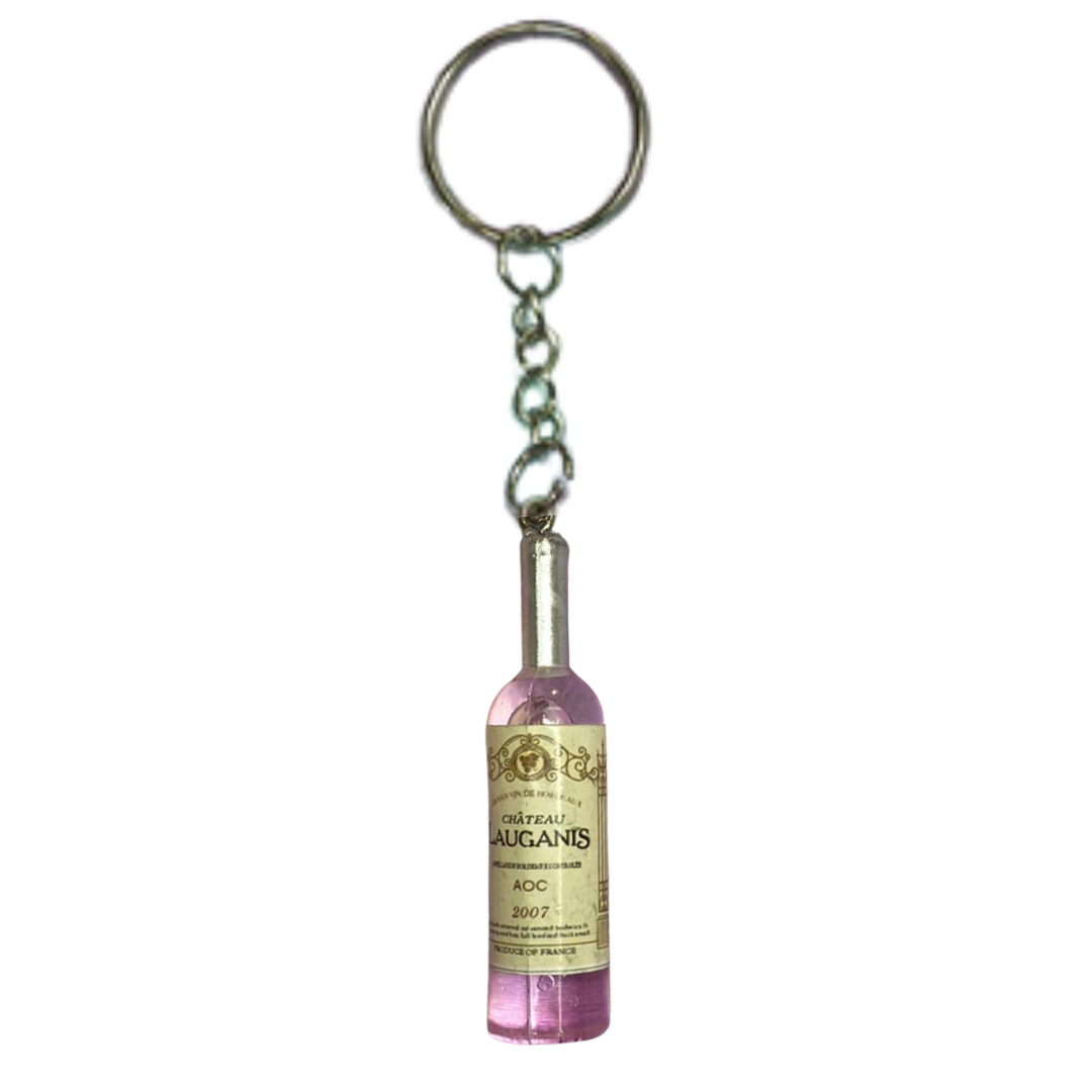 Wine bottle Keychain/ Bag Charm