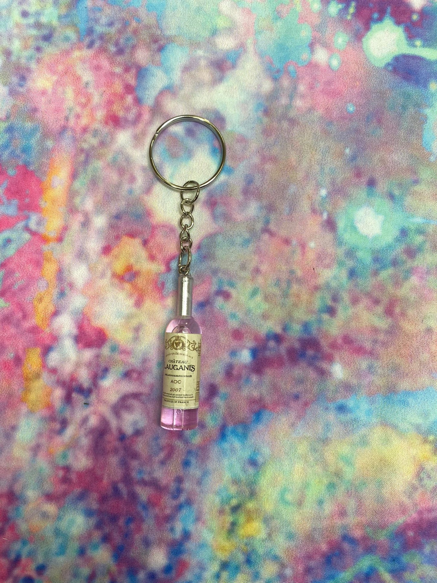 Wine bottle Keychain/ Bag Charm